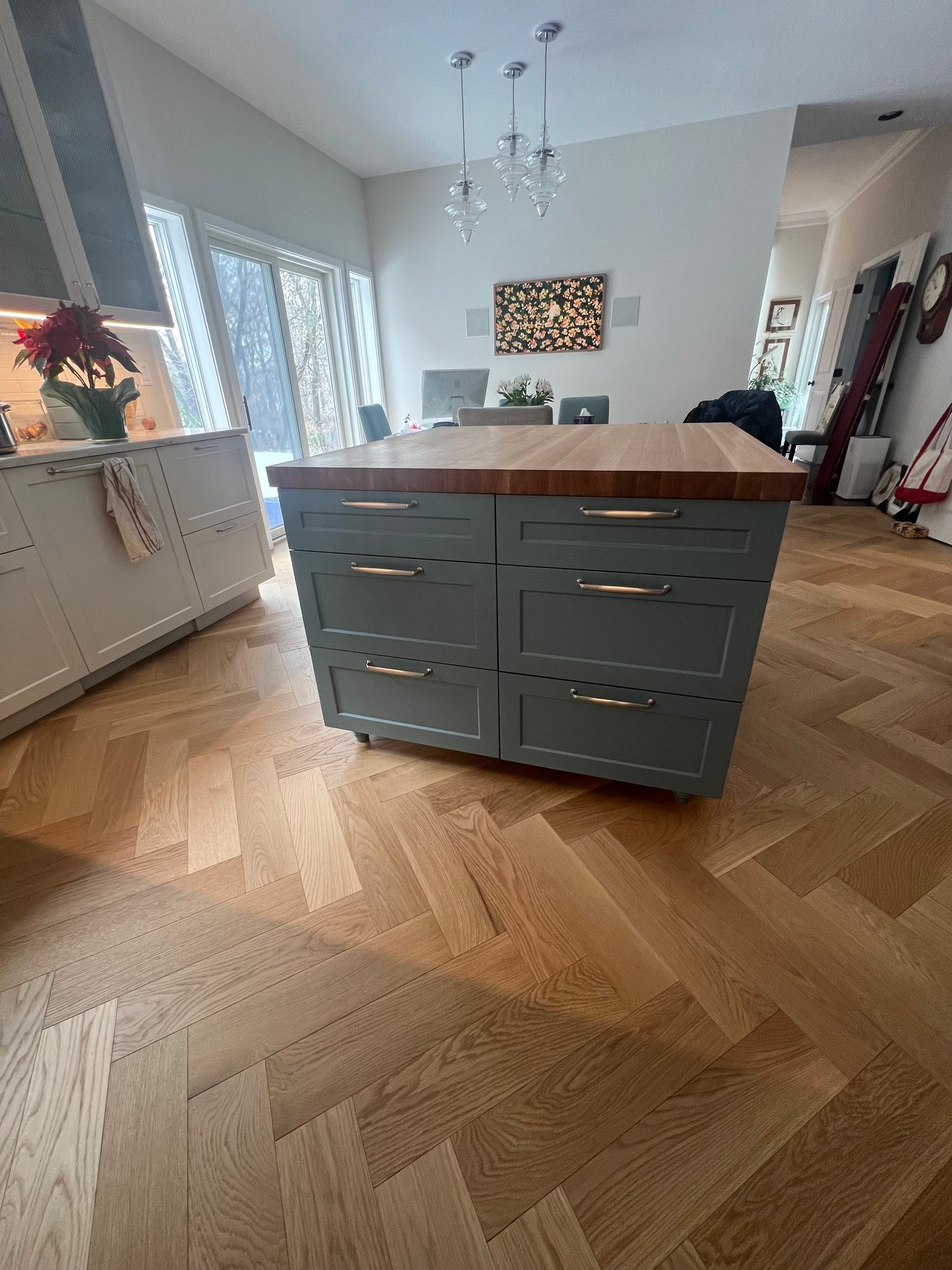 Handcrafted wooden furniture - right side detail